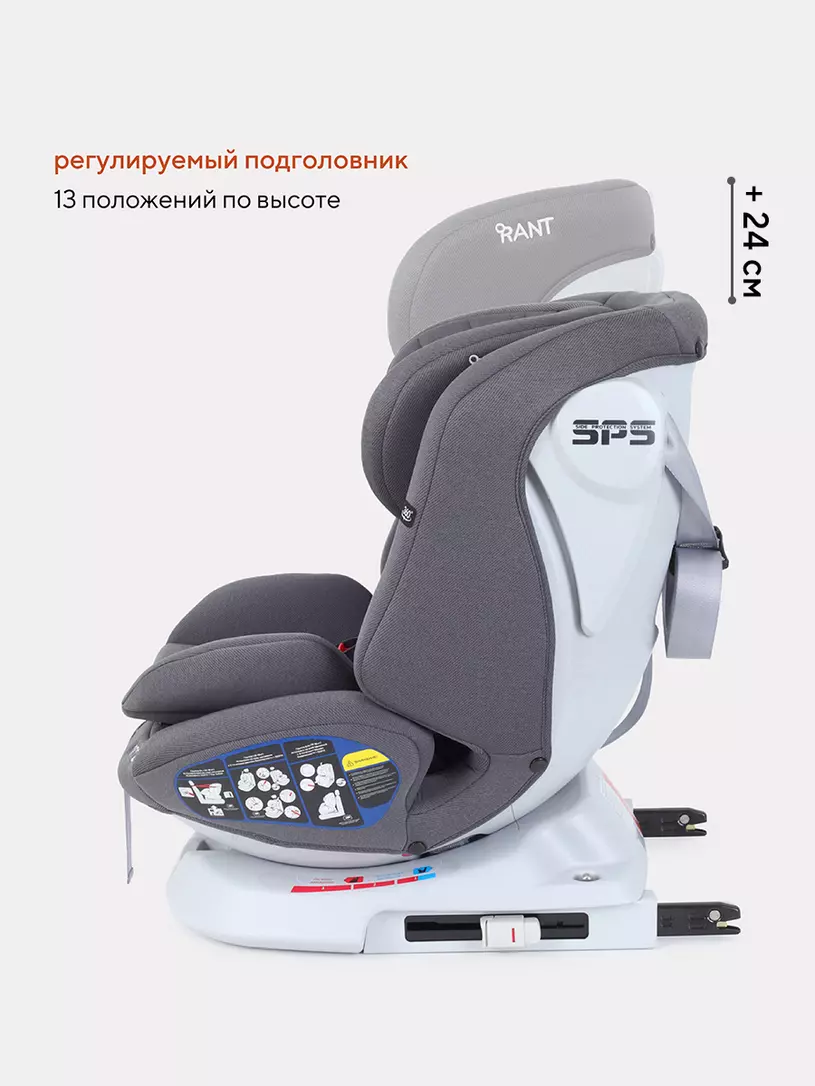 Автокресло Rant Nitro 0/1/2/3 (0-36 кг) Grey