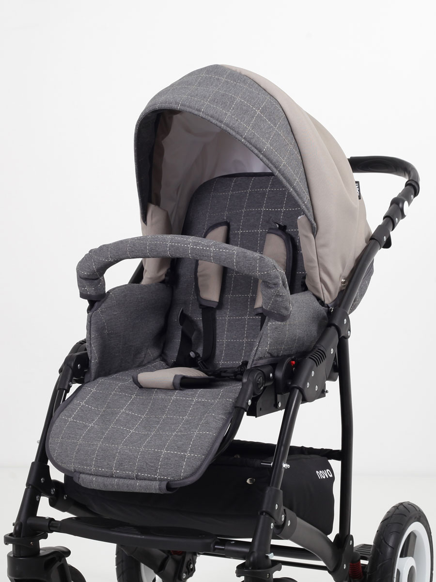 Коляска 2 в 1 Rant Nova 03 серый-бежевый