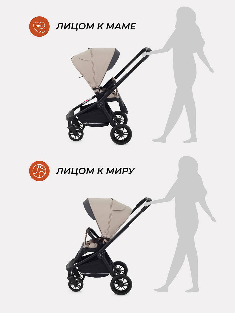 Коляска 3 в 1 Rant Basic Energy Beige 2024
