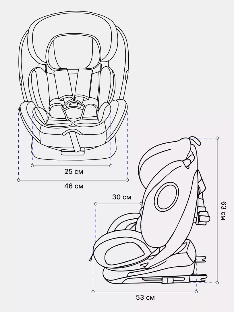 Автокресло Rant Basic Twist Next isofix группа 0+/1/2/3 (0-36 кг) Grey