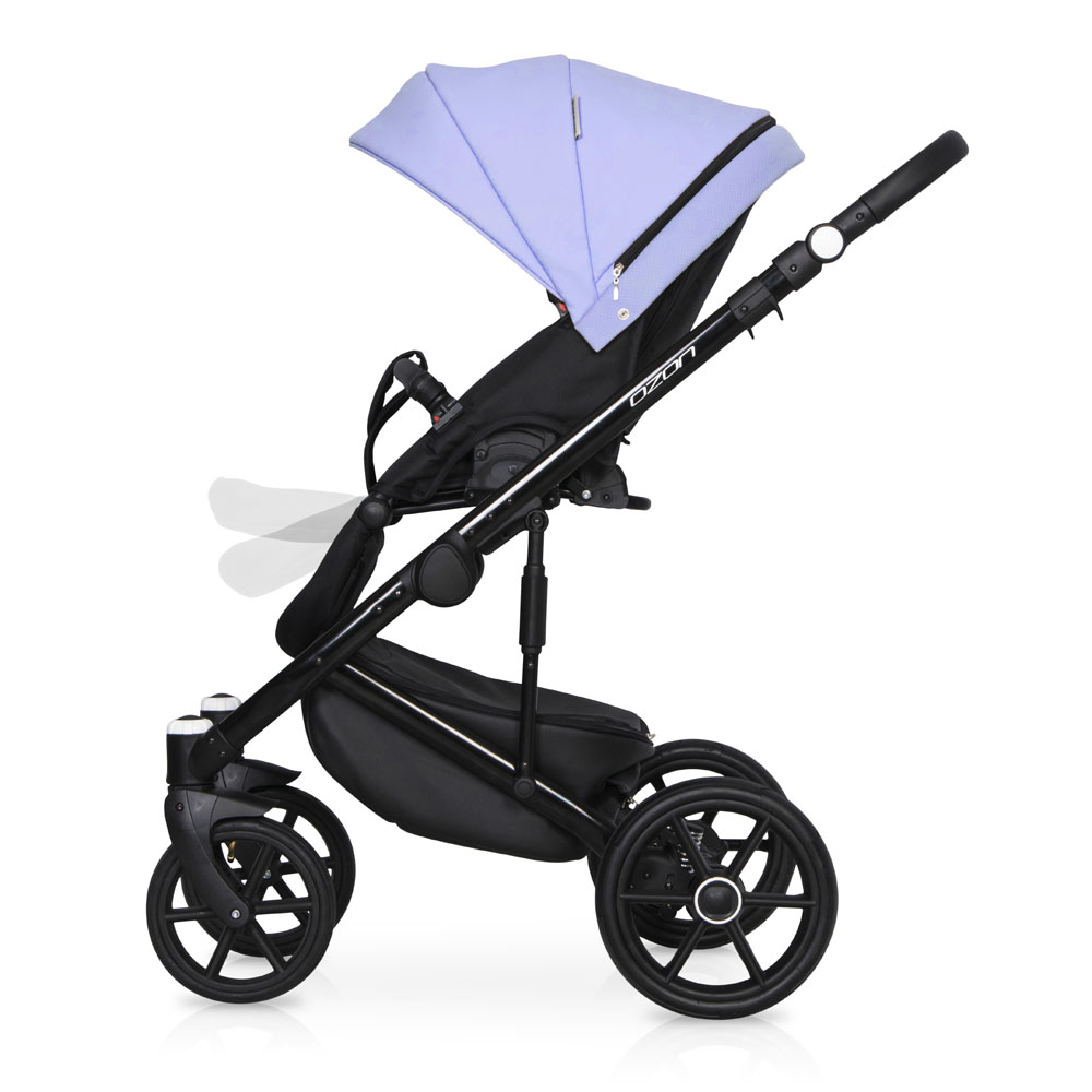Коляска 3 в 1 Riko Basic Ozon Ecco 21 фиолетовый