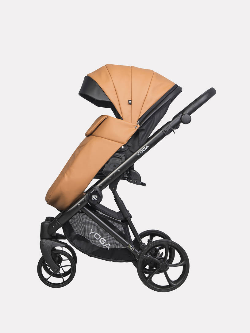 Коляска 3 в 1 Riko Basic Yoga Ecco 13 Caramel, Бежевый