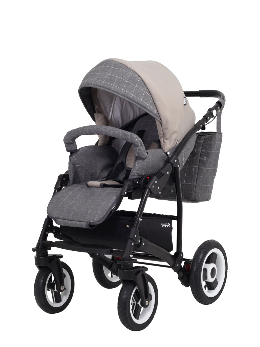 Коляска 3 в 1 Rant Nova 03 серый-бежевый