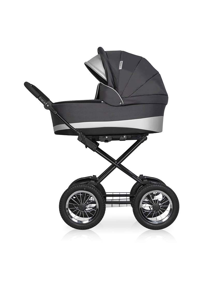 Коляска 2 в 1 Riko Basic Alfa Ecco Classic 01 серый