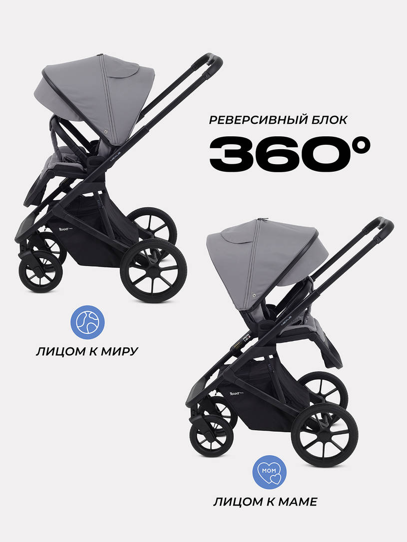 Коляска 3 в 1 Rant Basic Nexus 2025 Grey