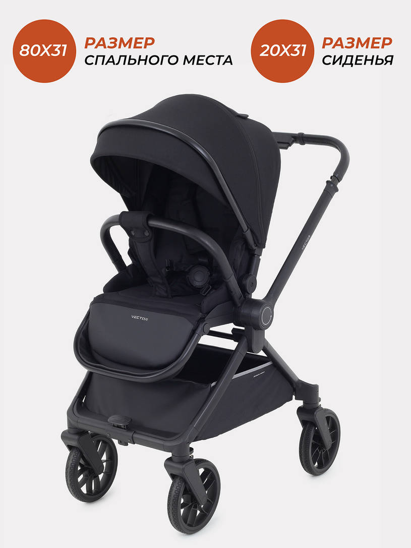 Коляска 2 в 1 Rant Vector Black