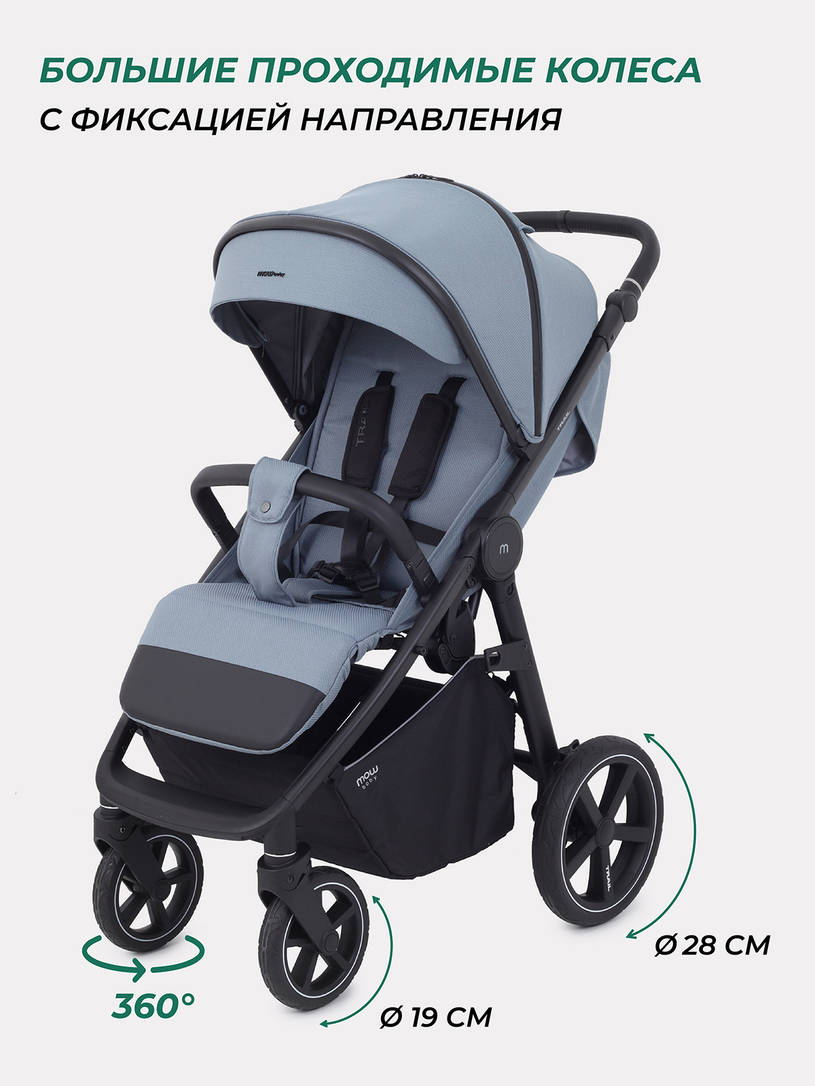 Коляска прогулочная Mowbaby Trail Blue