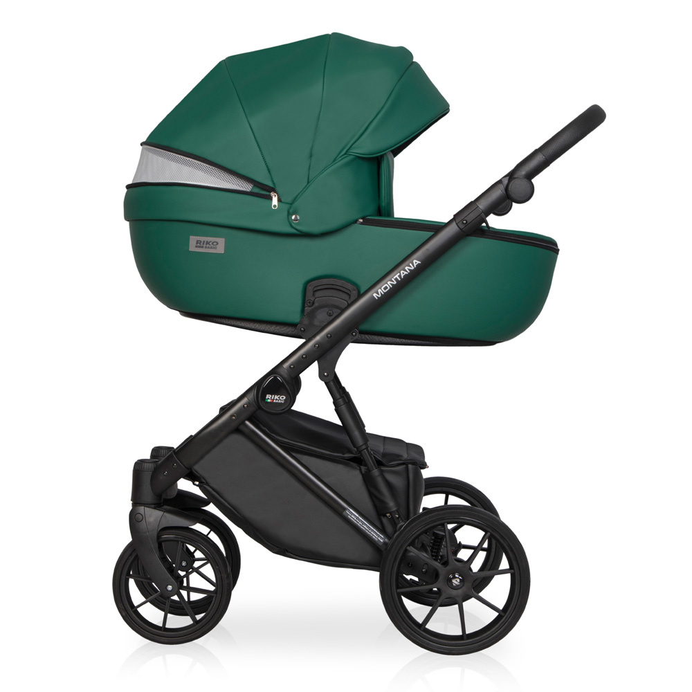Коляска 3 в 1 Riko Basic Montana Ecco 13 Emerald зеленый