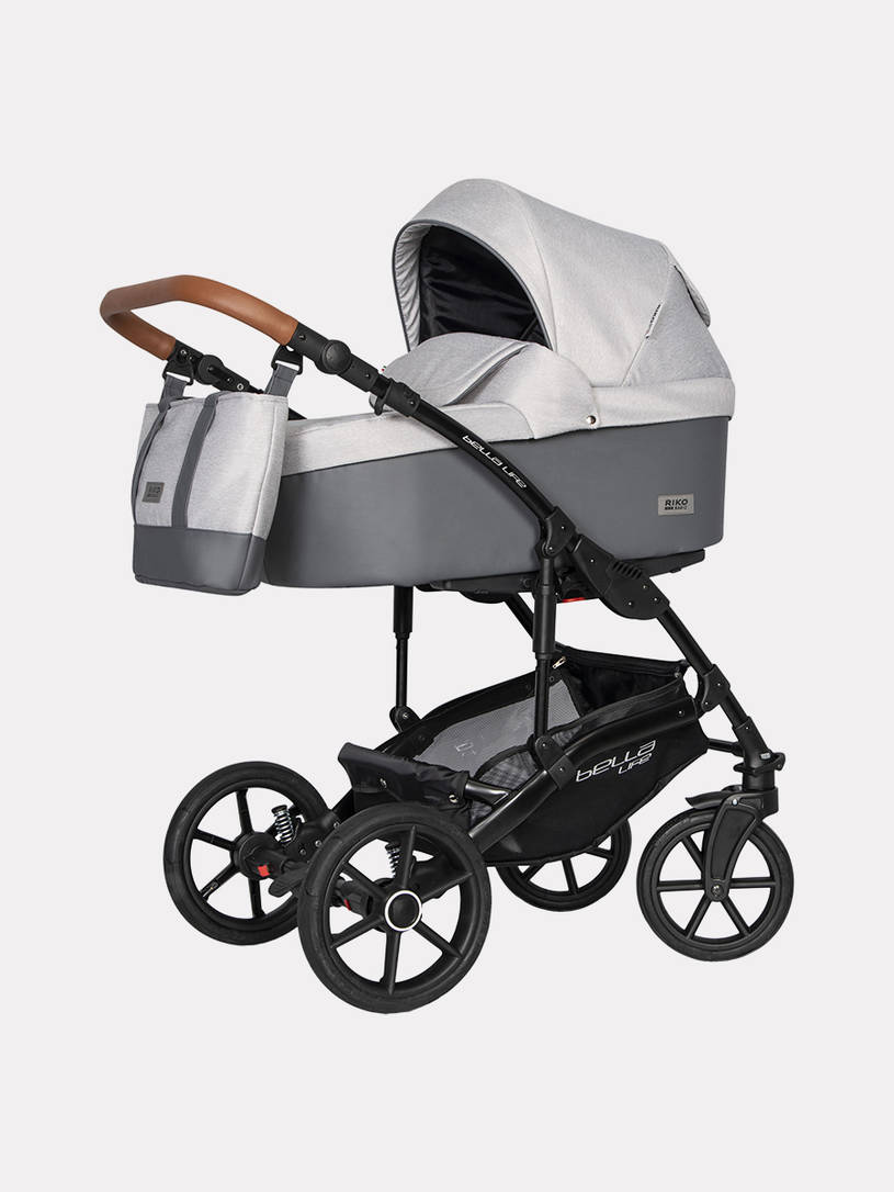 Коляска 2 в 1 Riko Basic Bella Life 01 Gray-Fox серый