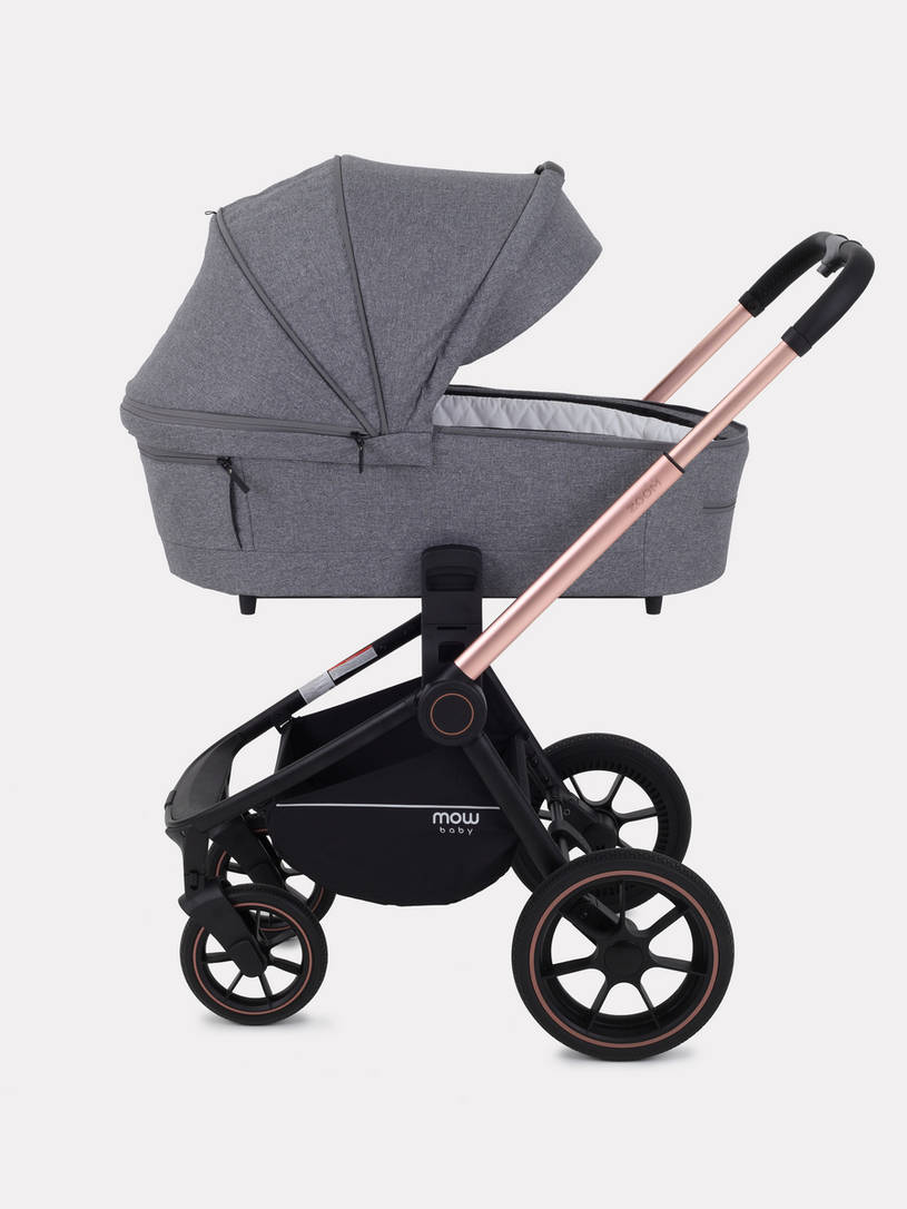 Коляска 2 в 1 MOWBaby ZOOM PU RA086 Gold Grey