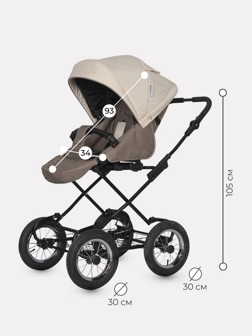 Коляска 2 в 1 Riko Basic Bella Classic 06 бежевый