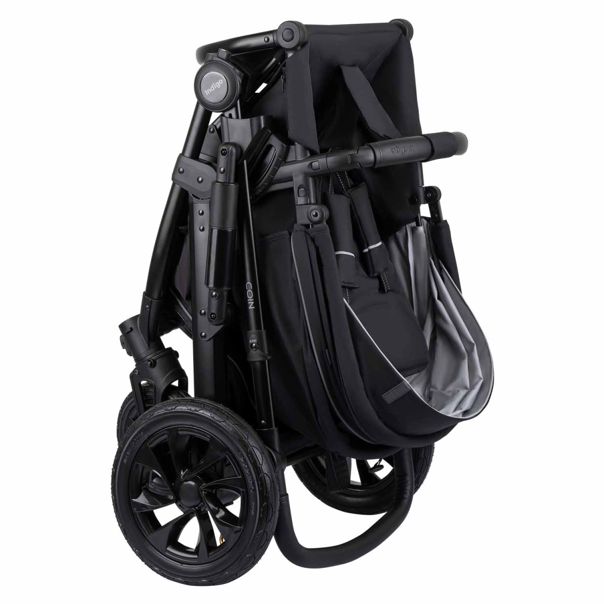 Коляска 2 в 1 Indigo Coin, Черный