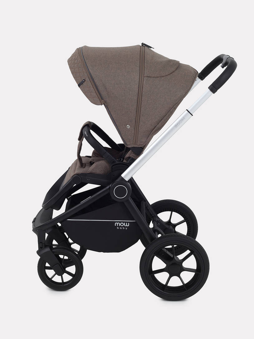 Коляска 3 в 1 Mowbaby Zoom Silver 2025 cacao brown