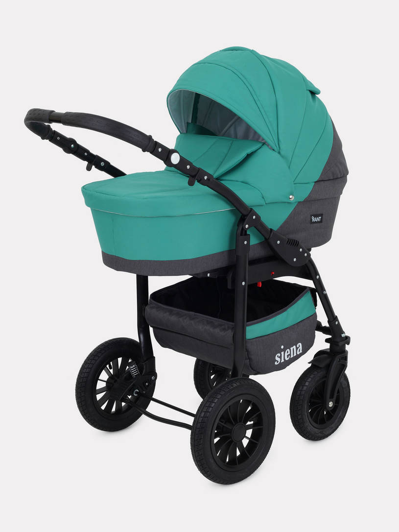 Коляска 3 в 1 Rant Siena 11 серый-темно-зеленый