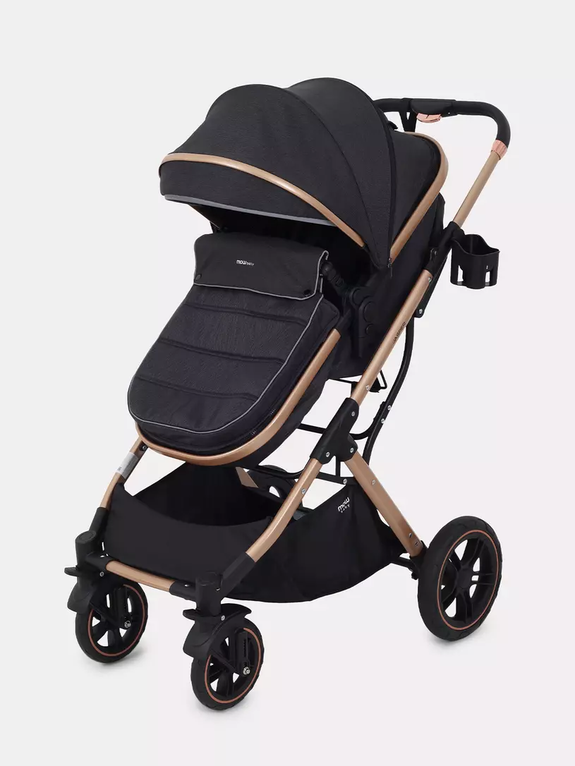 Коляска-трансформер 3 в 1 Mowbaby Jasper Gold black