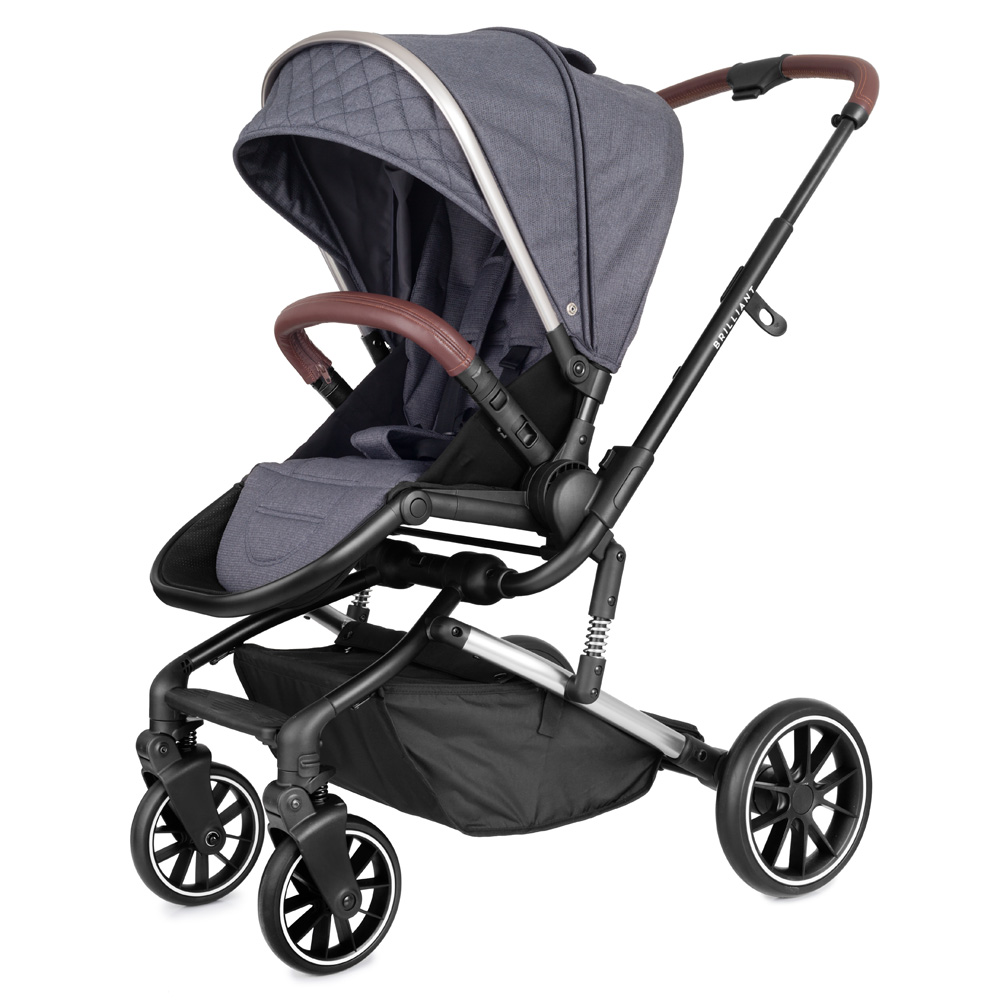 Коляска 2 в 1 Rant Brilliant Jet Carbon темно-серый