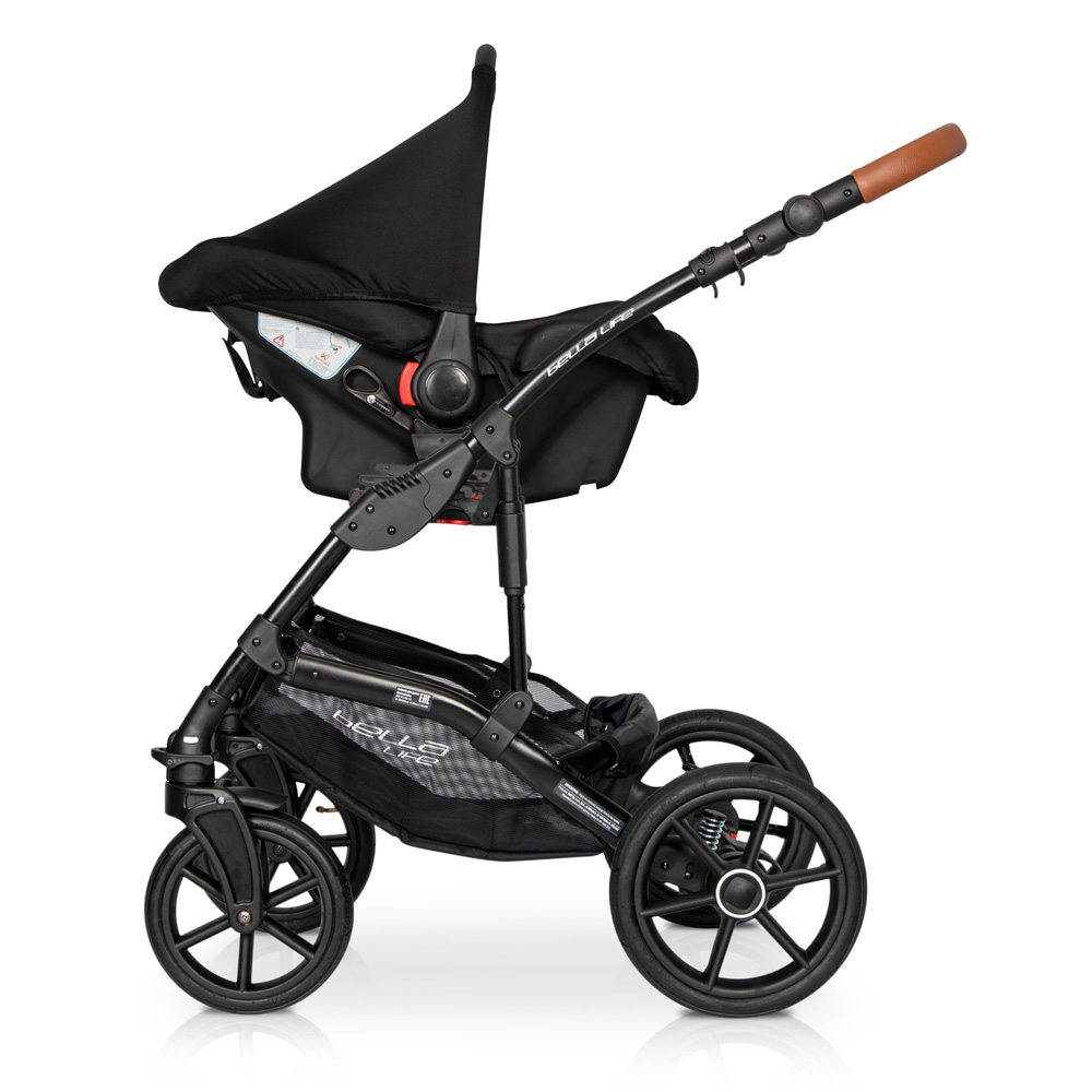 Коляска 3 в 1 Riko Basic Bella Life 02 Basil зеленый