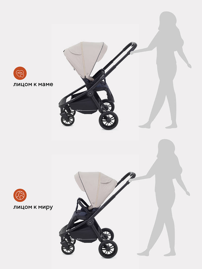 Коляска 2 в 1 Rant Basic Energy Beige