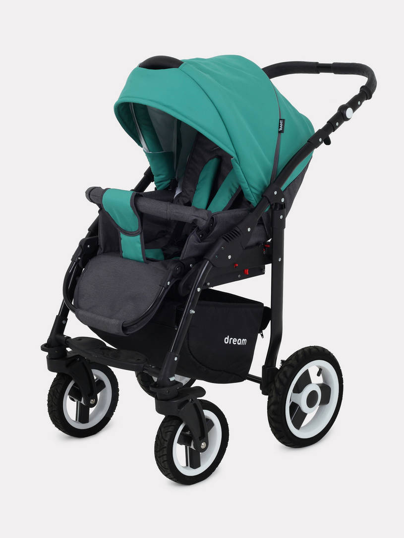 Коляска 3 в 1 Rant Dream 08 серый-темно-зеленый