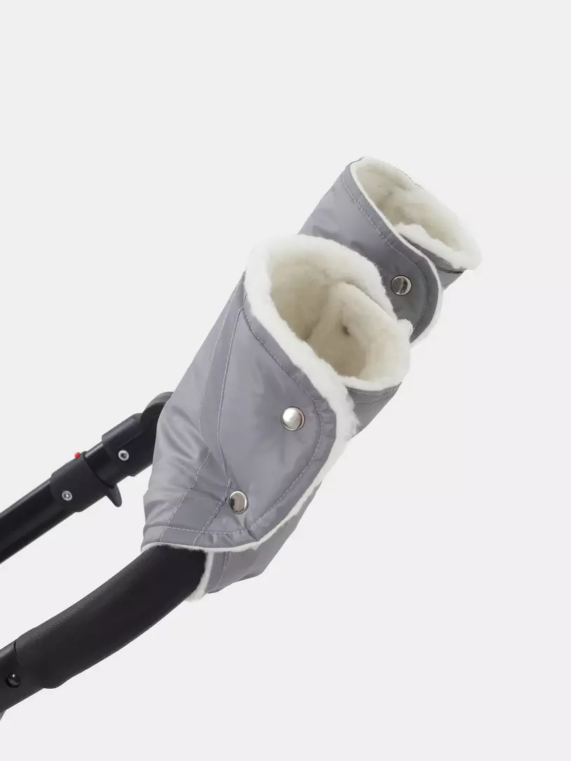 Муфта-варежки для рук на коляску Топотушки серый