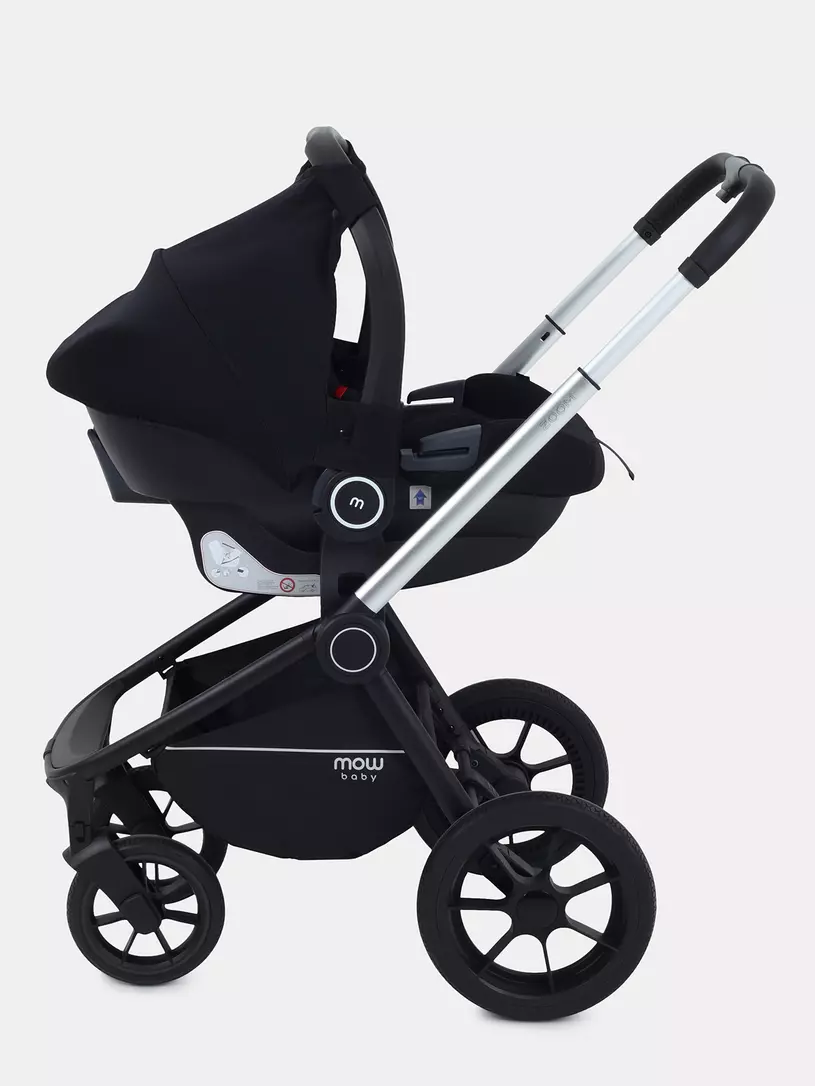 Коляска 3 в 1 Mowbaby Zoom Silver 2025 green tea