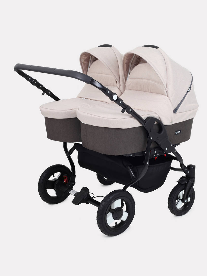 Коляска для двойни 2 в 1 Rant Dream Duo 05 коричневый-бежевый