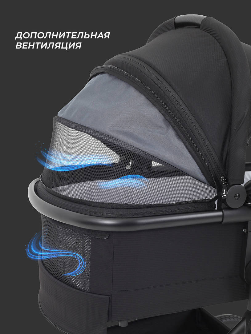 Коляска 2 в 1 Rant Moss 2025 Black