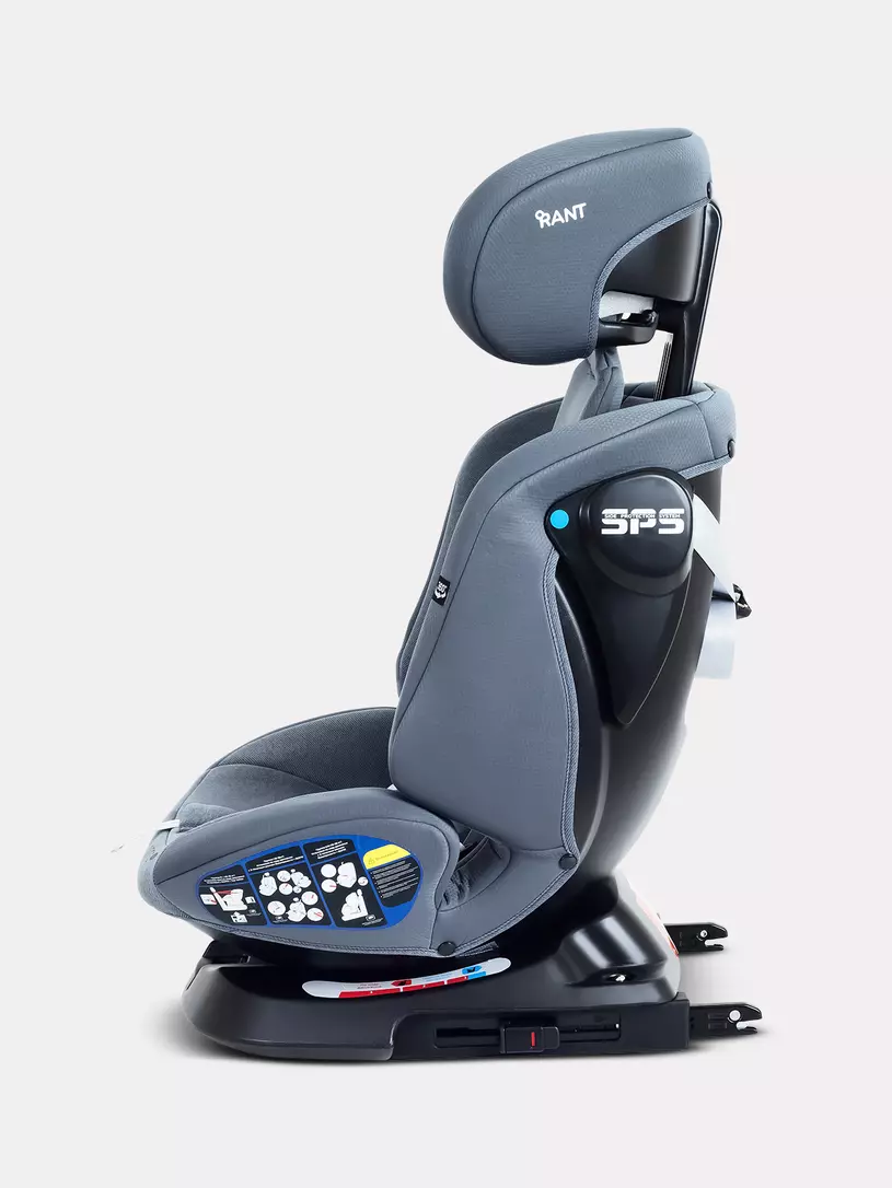 Автокресло Rant Nitro new isofix группа 0/1/2/3 (0-36 кг) Grey