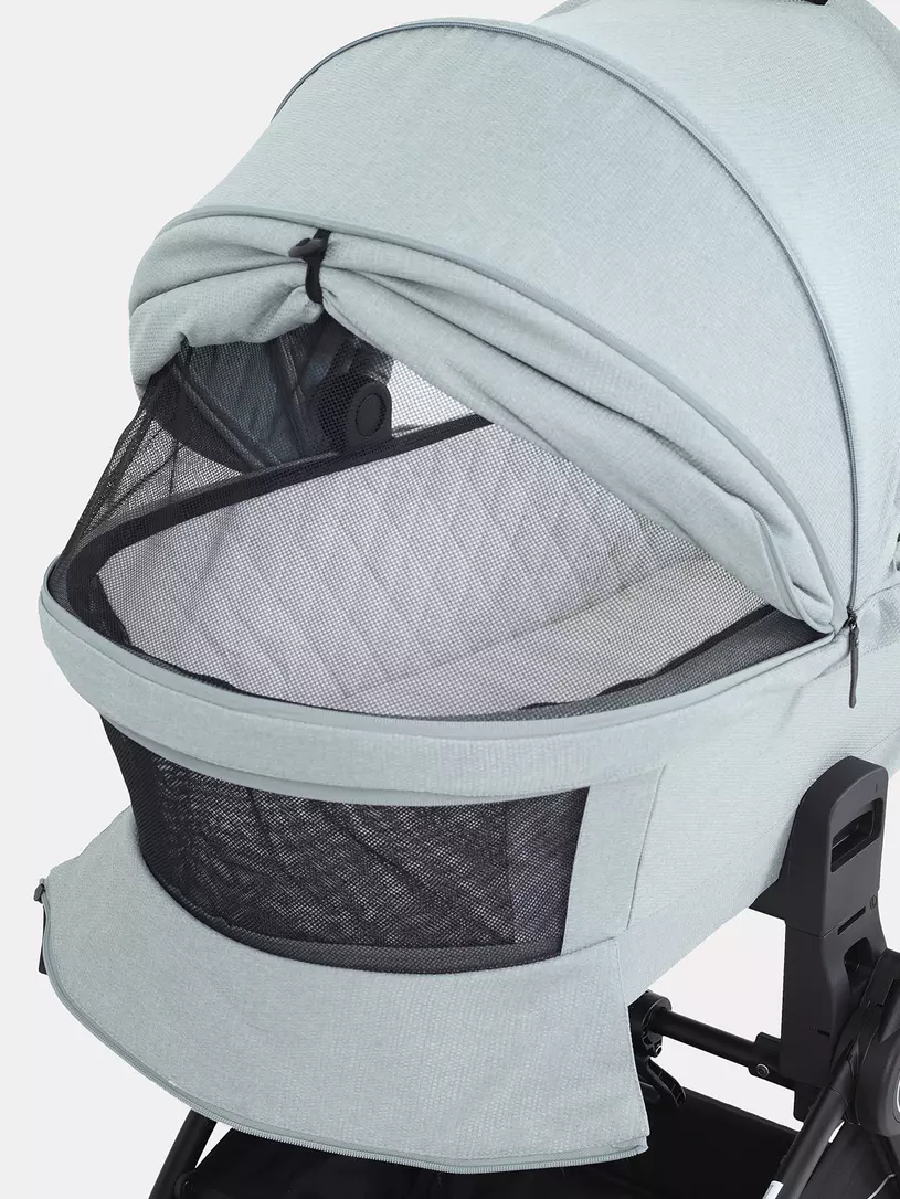 Коляска 3 в 1 Mowbaby Zoom PU silver green tea