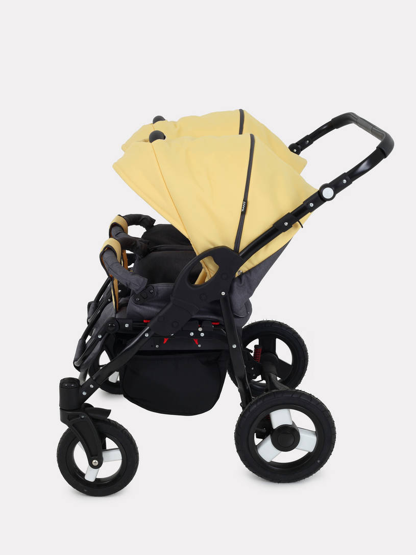 Коляска для двойни 2 в 1 Rant Dream Duo 07 серый-желтый