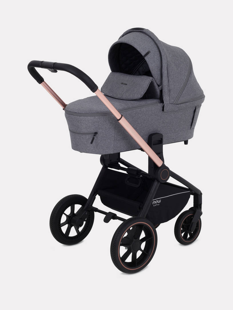Коляска 2 в 1 MOWBaby ZOOM PU RA086 Gold Grey