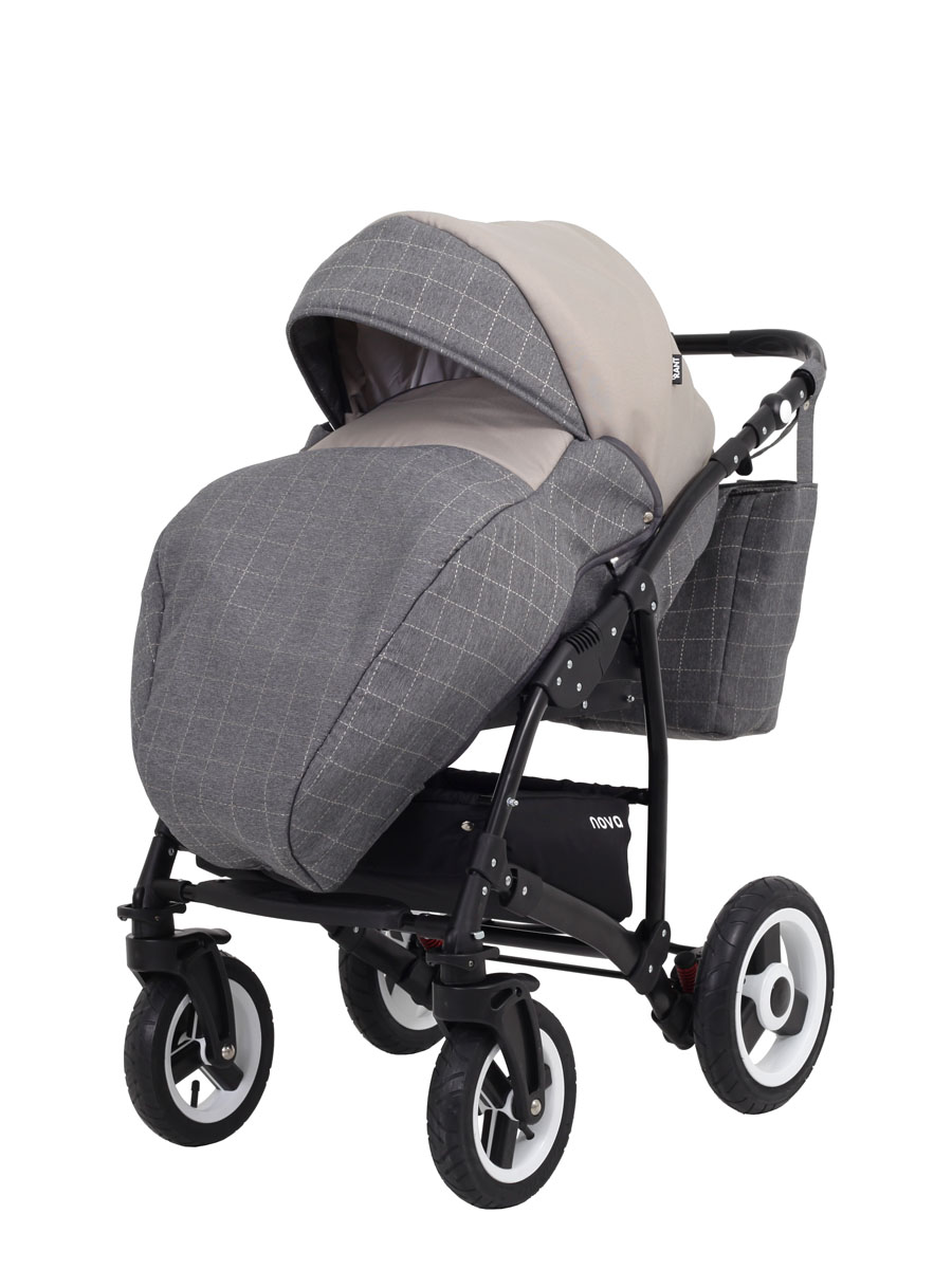 Коляска 2 в 1 Rant Nova 03 серый-бежевый