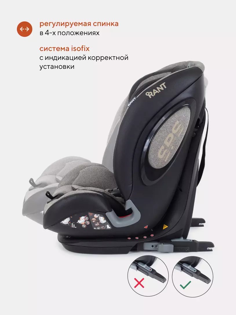 Автокресло Rant IQ isofix 1/2/3 (9-36 кг) Beige