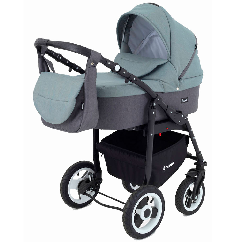 Коляска 2 в 1 Rant Dream 06 серый-зеленый