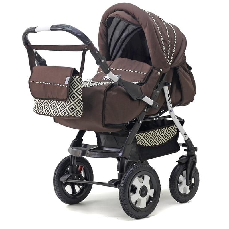 Коляска трансформер Bart-Plast Diana 2016 PKLO RO04, цвет: коричневый