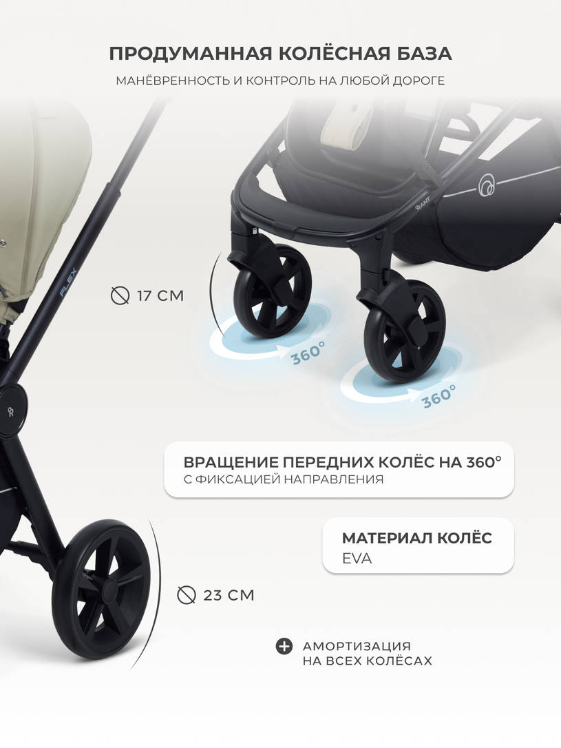 Коляска прогулочная Rant Flex 2025 RA078 Light green