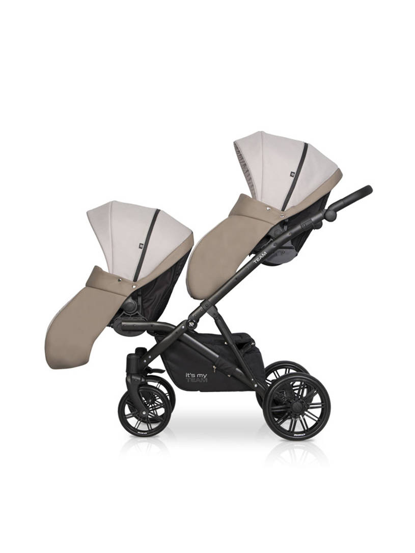 Коляска для двойни 2 в 1 Riko Team 2020 бежевый