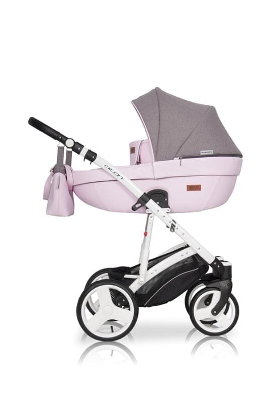 Коляска 2 в 1 Riko Basic Aicon 05 серо-розовый