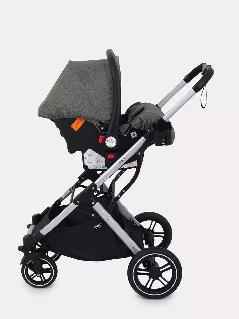 Коляска-трансформер 3 в 1 Mowbaby Jasper Silver green
