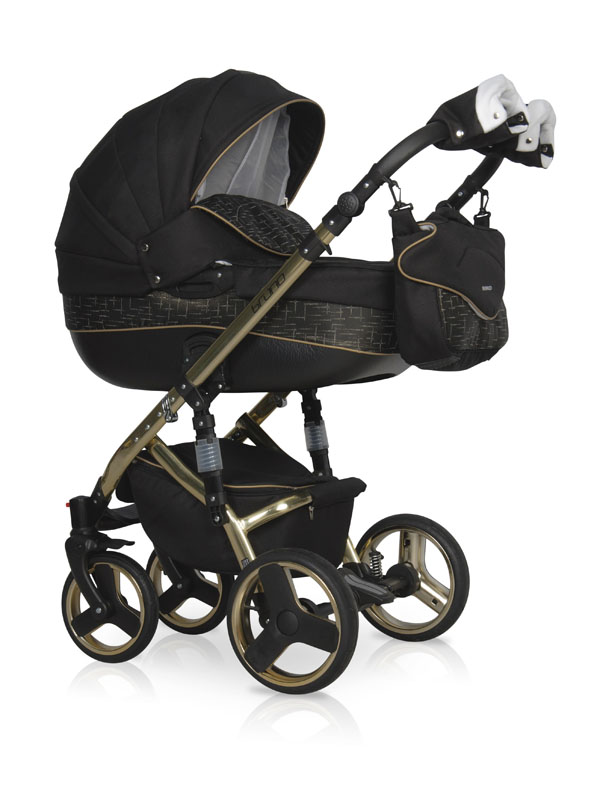 Коляска 3 в 1 Riko Bruno Silver 31 черный