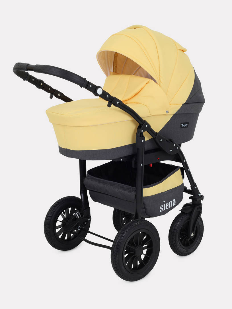 Коляска 2 в 1 Rant Siena 10 серый-желтый