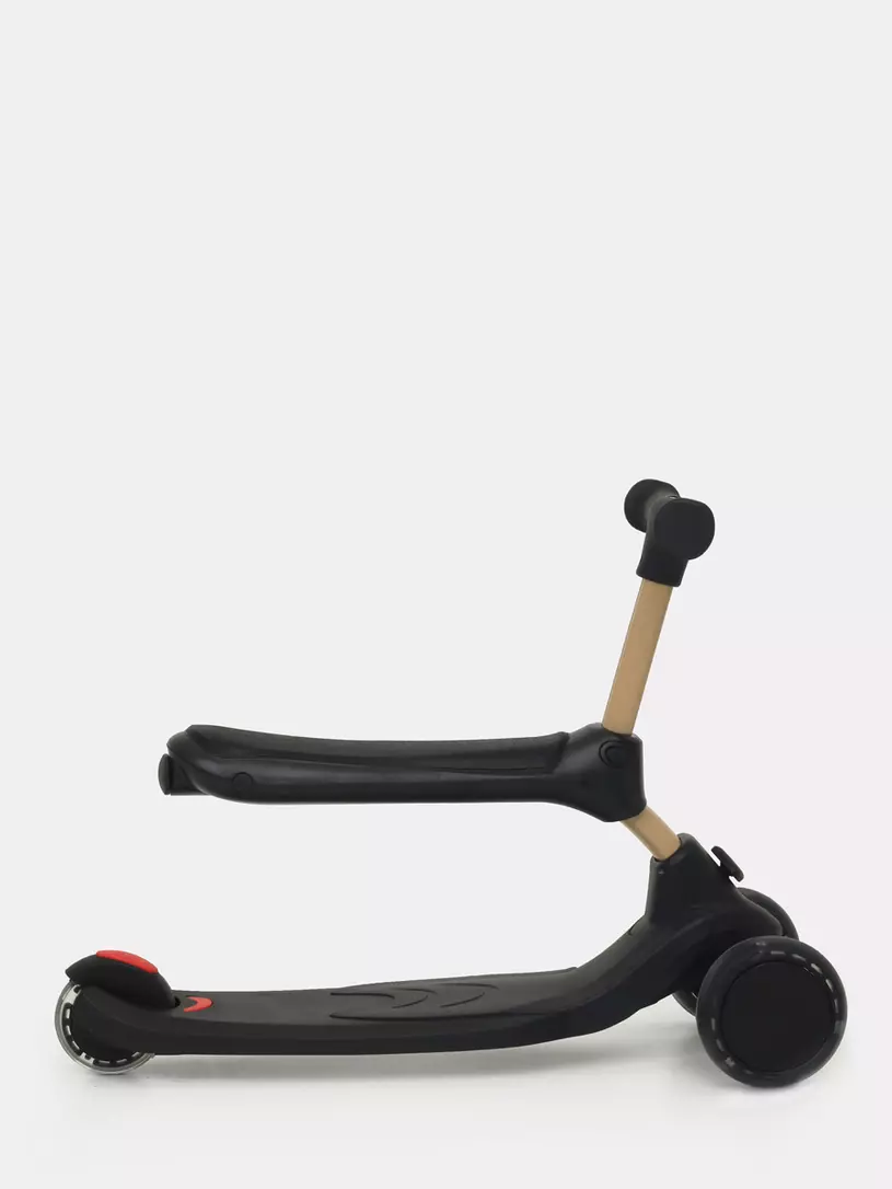 Беговел-самокат Rant Rider Plus со светящимися колесами черный