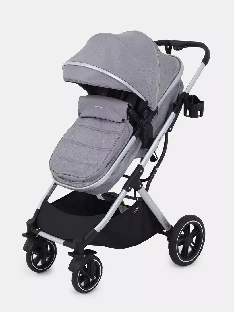 Коляска-трансформер 3 в 1 Mowbaby Jasper Silver grey