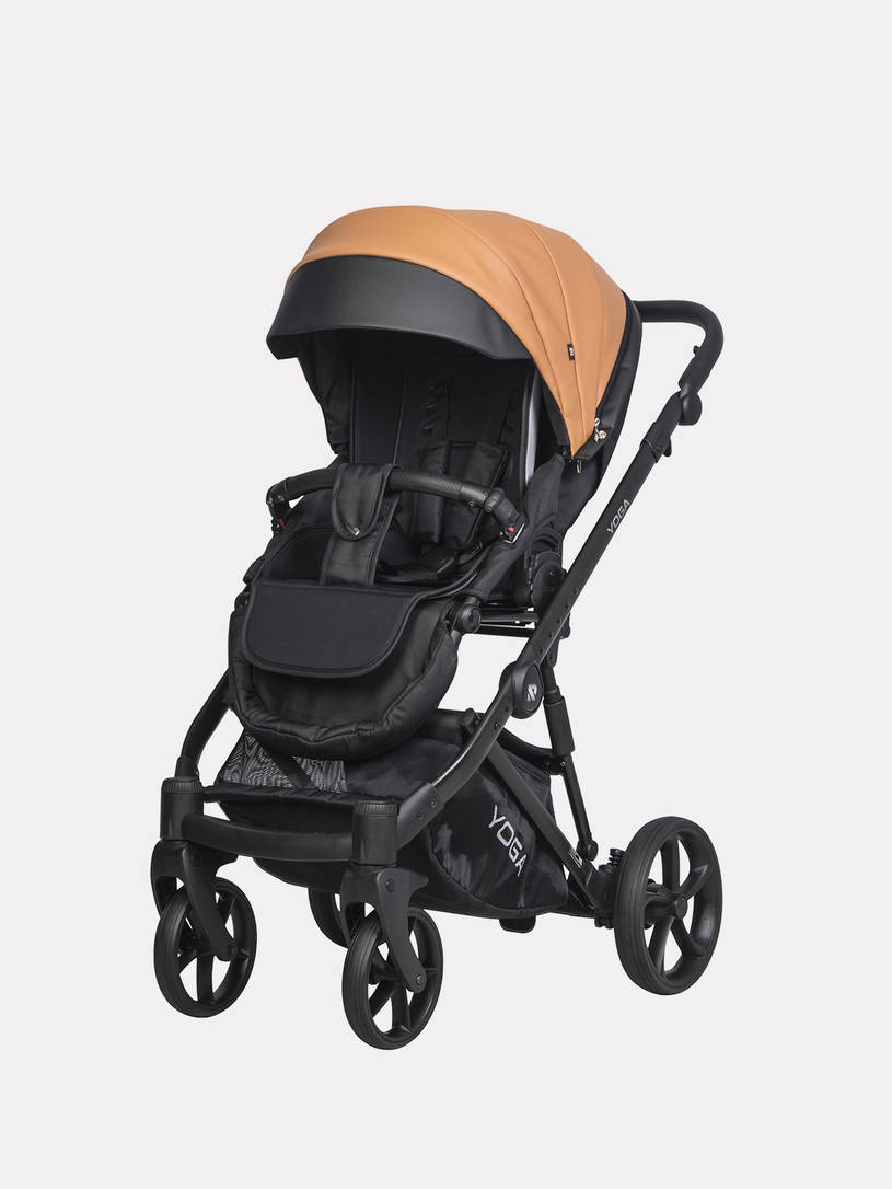 Коляска 3 в 1 Riko Basic Yoga Ecco 13 Caramel, Бежевый