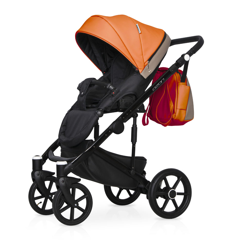 Коляска 3 в 1 Riko Basic Ozon Ecco 24 абрикосовый-бежевый