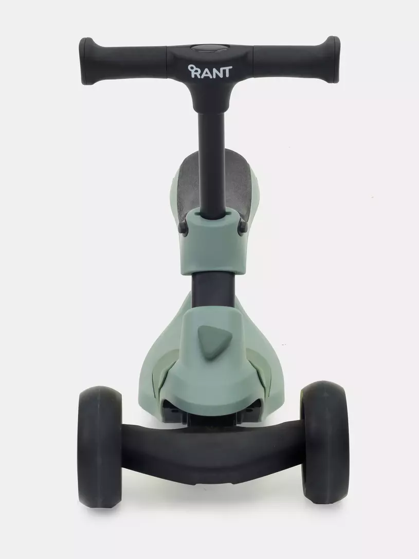 Беговел-самокат Rant Rider со светящимися колесами зеленый