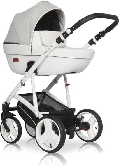 Коляска 2 в 1 Riko Basic Aicon 01 серо-белый
