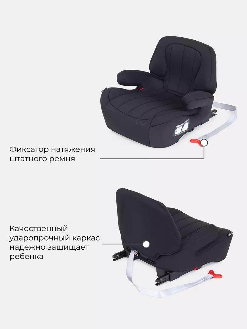 Автокресло Rant Turbo Isofix Active Line 3 (22-36 кг) Black
