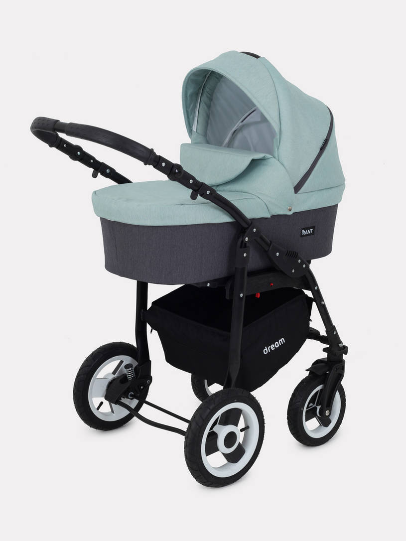 Коляска 2 в 1 Rant Dream 04 серый-мятный