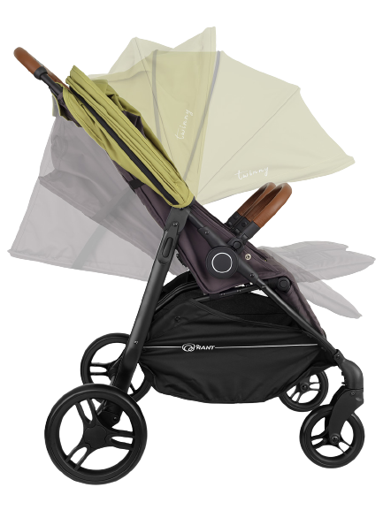 Коляска прогулочная для двойни Rant Twinny RA151 Olive. Цвет: Зеленый
